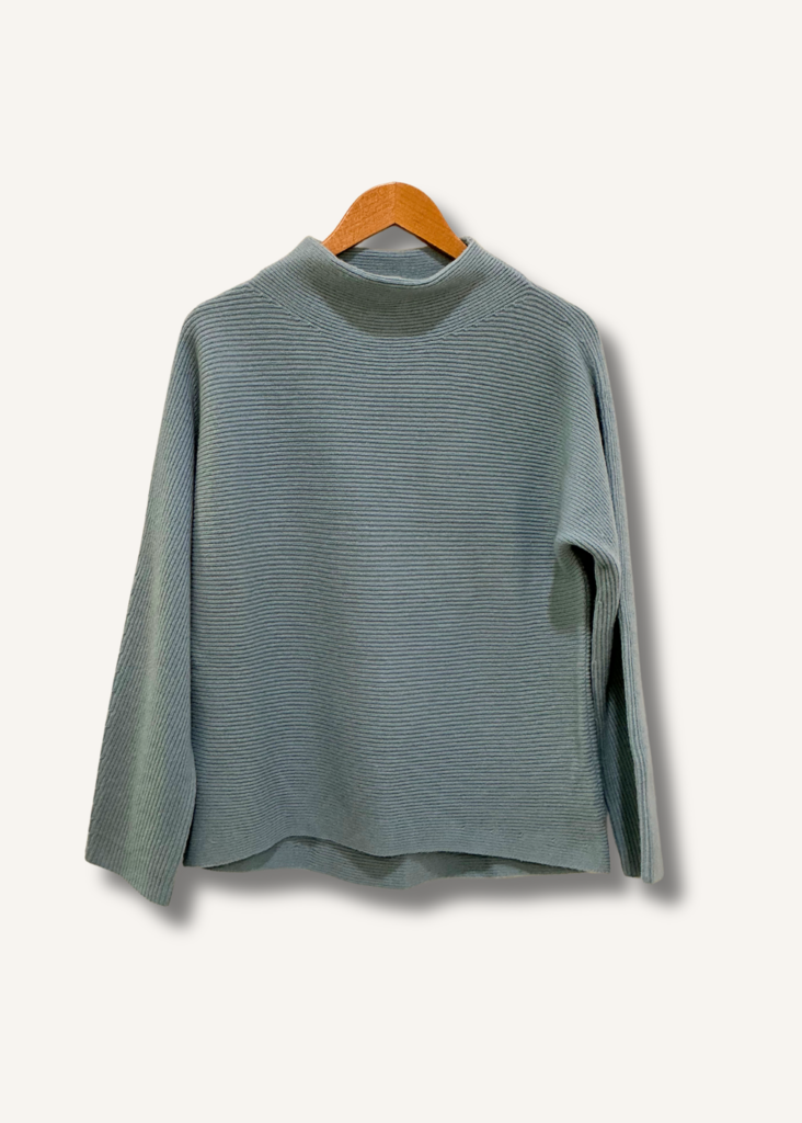 Vince Cropped Horizontal Rib Sweater