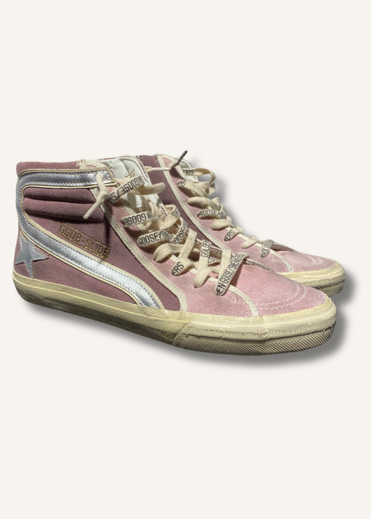 Golden Goose Slide Mid-Top Suede Sneakers