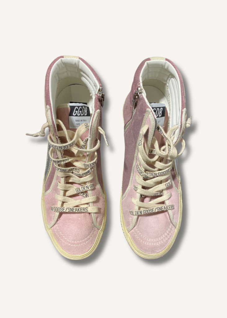 Golden Goose Slide Mid-Top Suede Sneakers