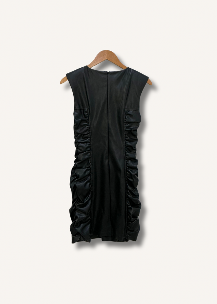 Zara Faux Leather Zip Up Mini Dress