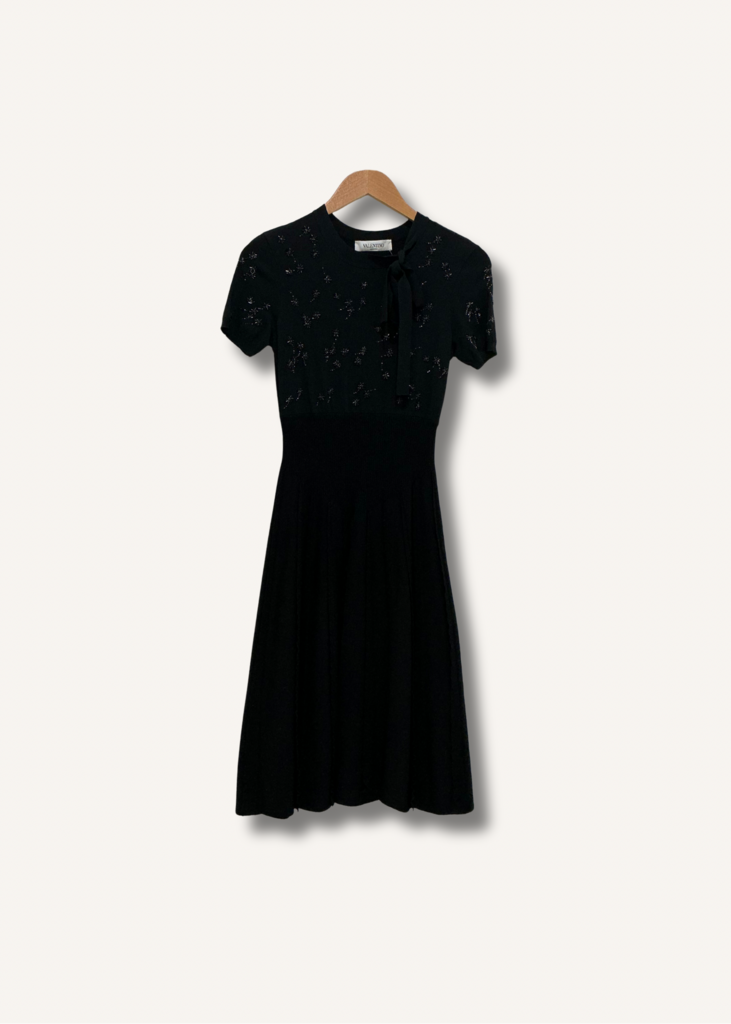 Valentino Beaded Jersey Knit Dress