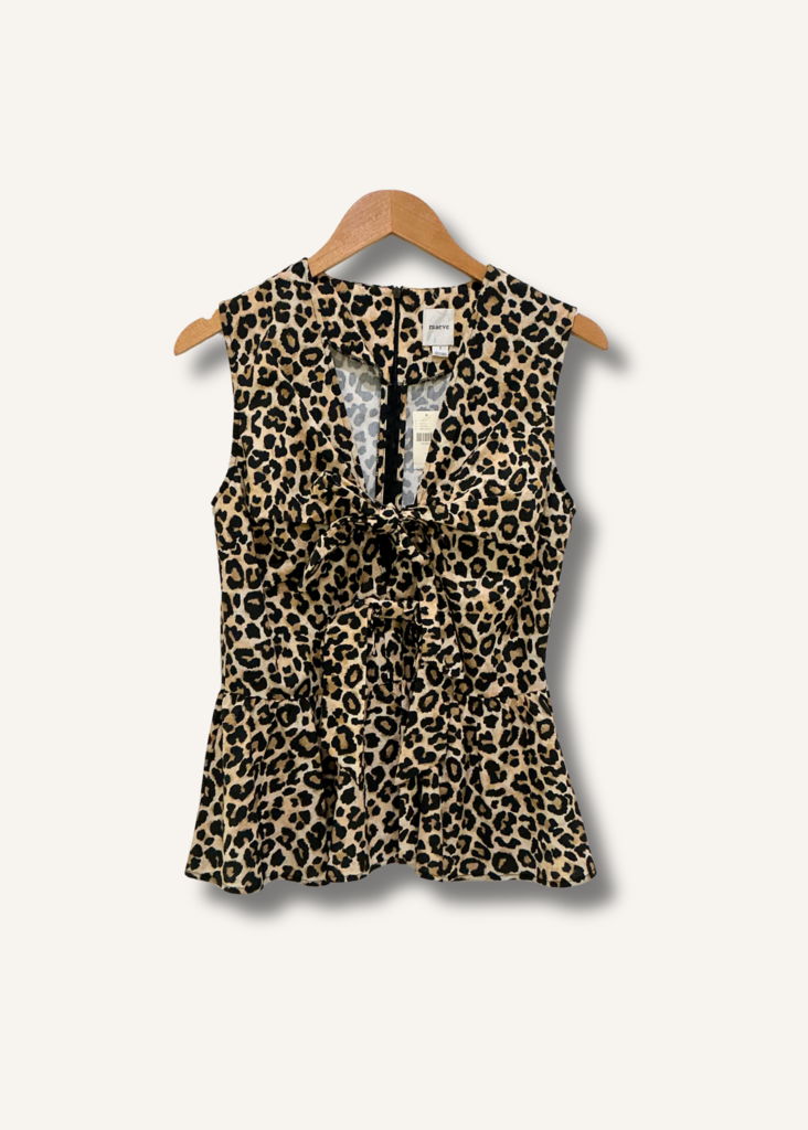 Maeve Sleeveless Bow-Front Peplum Blouse