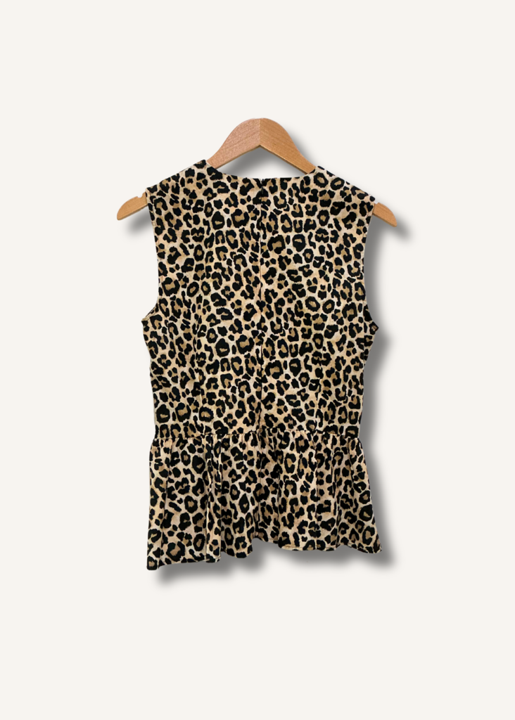 Maeve Sleeveless Bow-Front Peplum Blouse