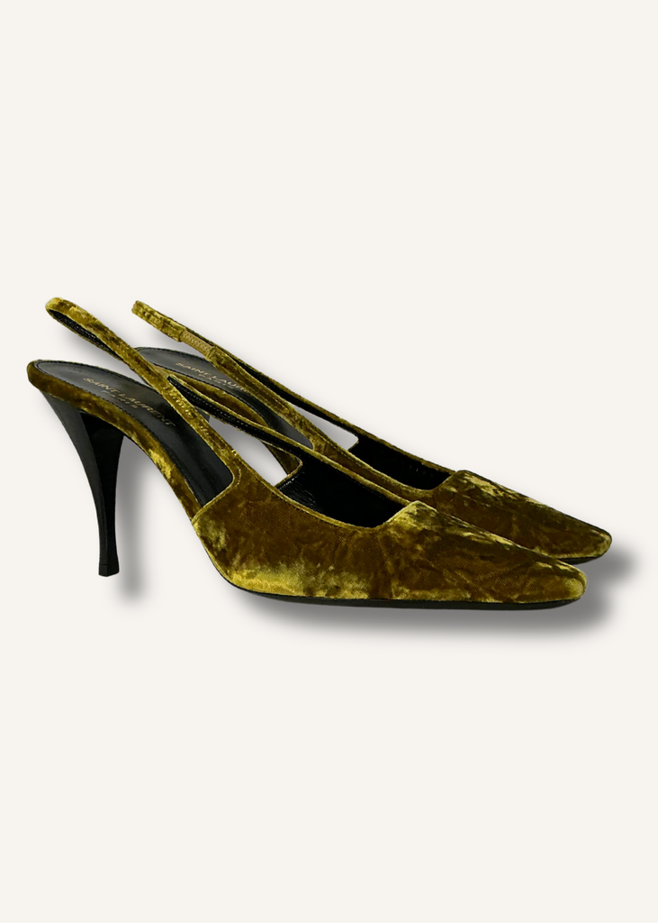 Saint Laurent Dream Velvet Slingback