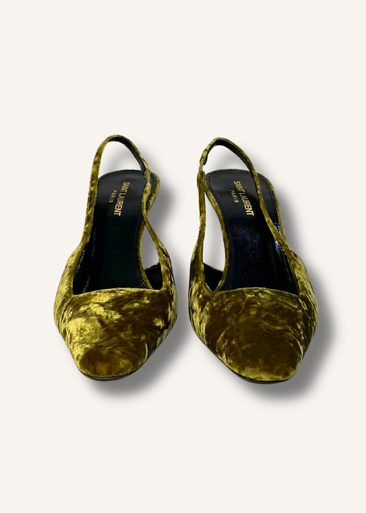 Saint Laurent Dream Velvet Slingback