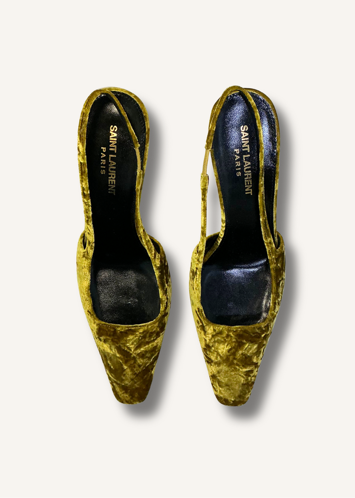 Saint Laurent Dream Velvet Slingback