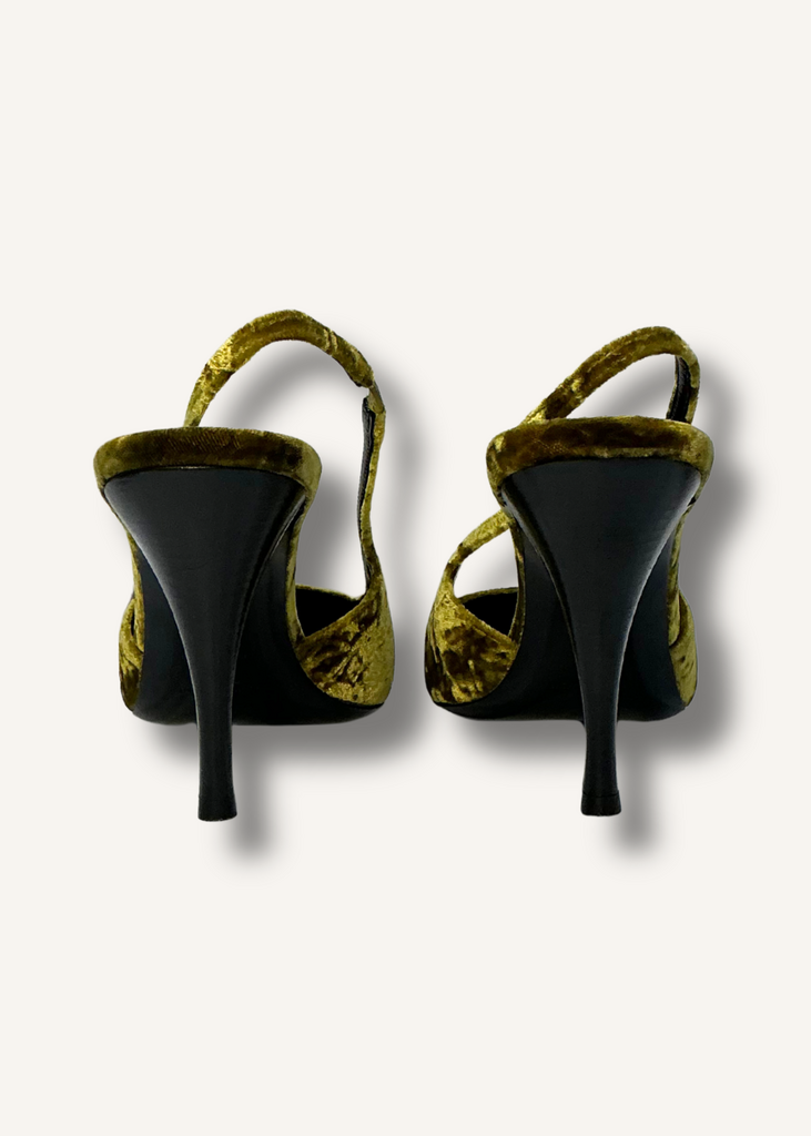 Saint Laurent Dream Velvet Slingback