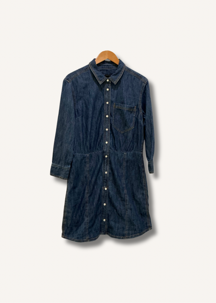 Veronica Beard Keston Snap-Front Denim Shirt Dress