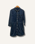 Veronica Beard Keston Snap-Front Denim Shirt Dress