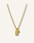 Rhinestone Teddy Bear Charm Necklace