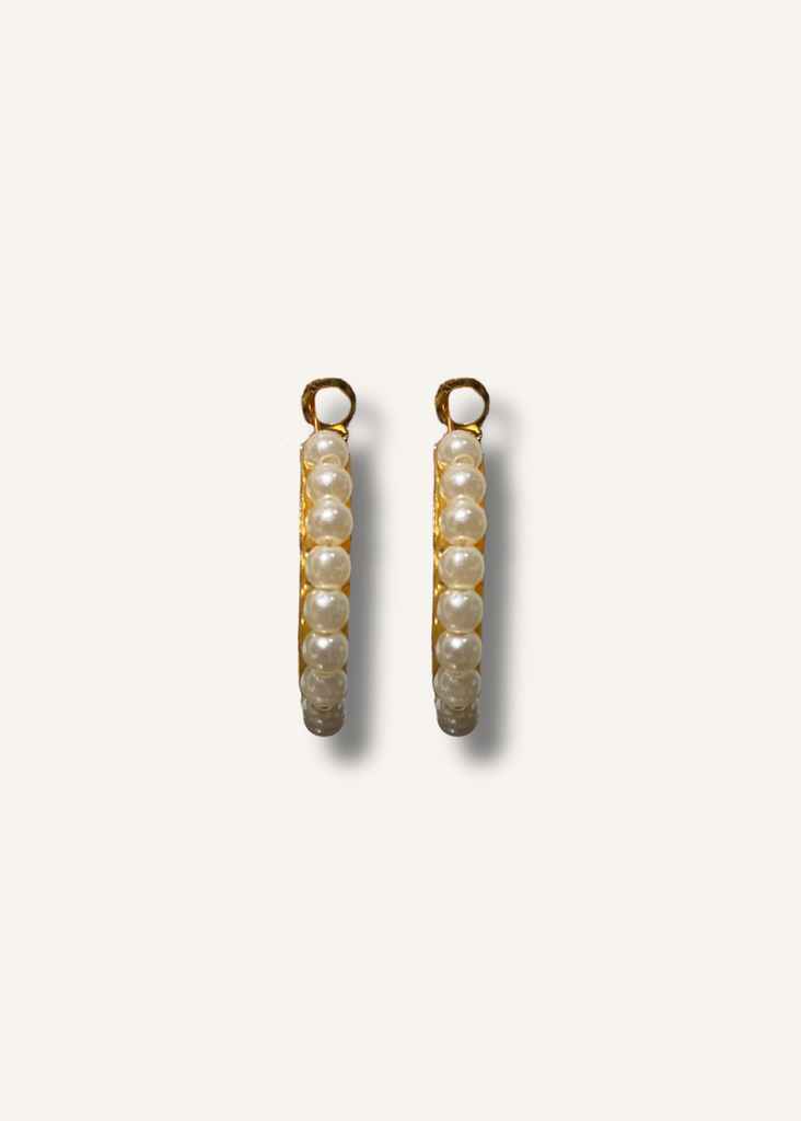 Pearl Hoop Earrrings