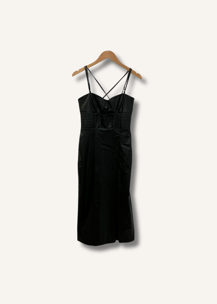 Zara Faux Leather Midi Dress