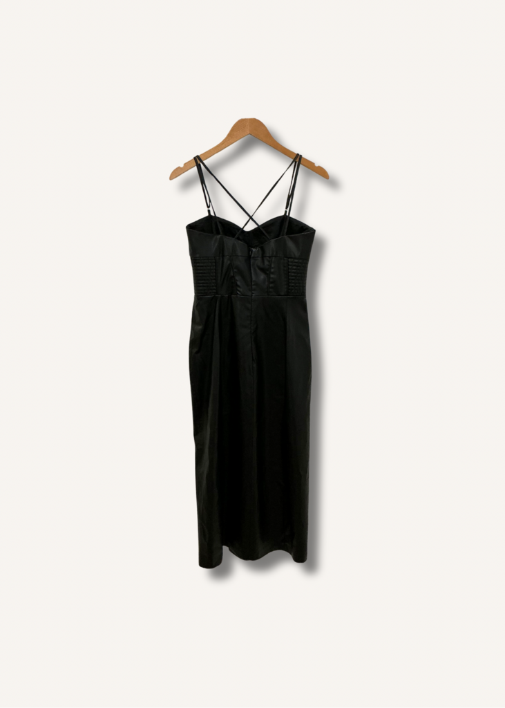 Zara Faux Leather Midi Dress