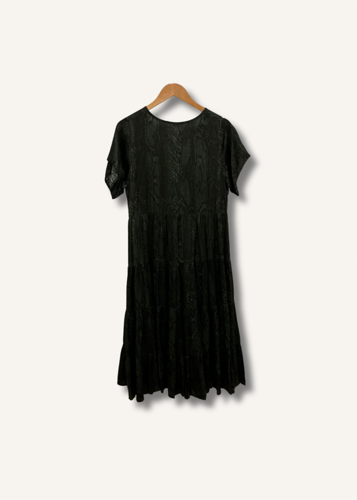 Karlie Printed Tiered Midi Dress