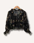 Anthropologie V-Neck Ruffled Blouse