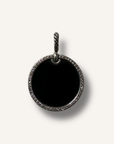 David Yurman Elements Disc Pendant with Pavé Diamond Rim