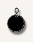 David Yurman Elements Disc Pendant with Pavé Diamond Rim