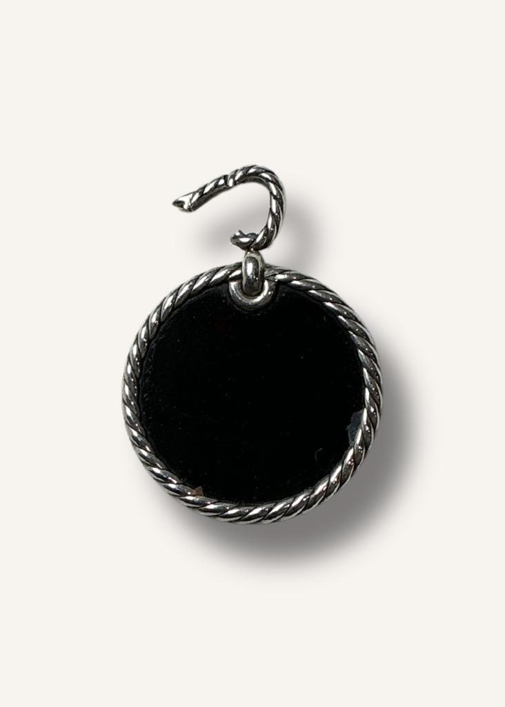 David Yurman Elements Disc Pendant with Pavé Diamond Rim