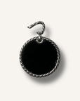 David Yurman Elements Disc Pendant with Pavé Diamond Rim