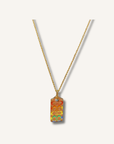 Coach Quilted Signature Enamel Pendant Necklace