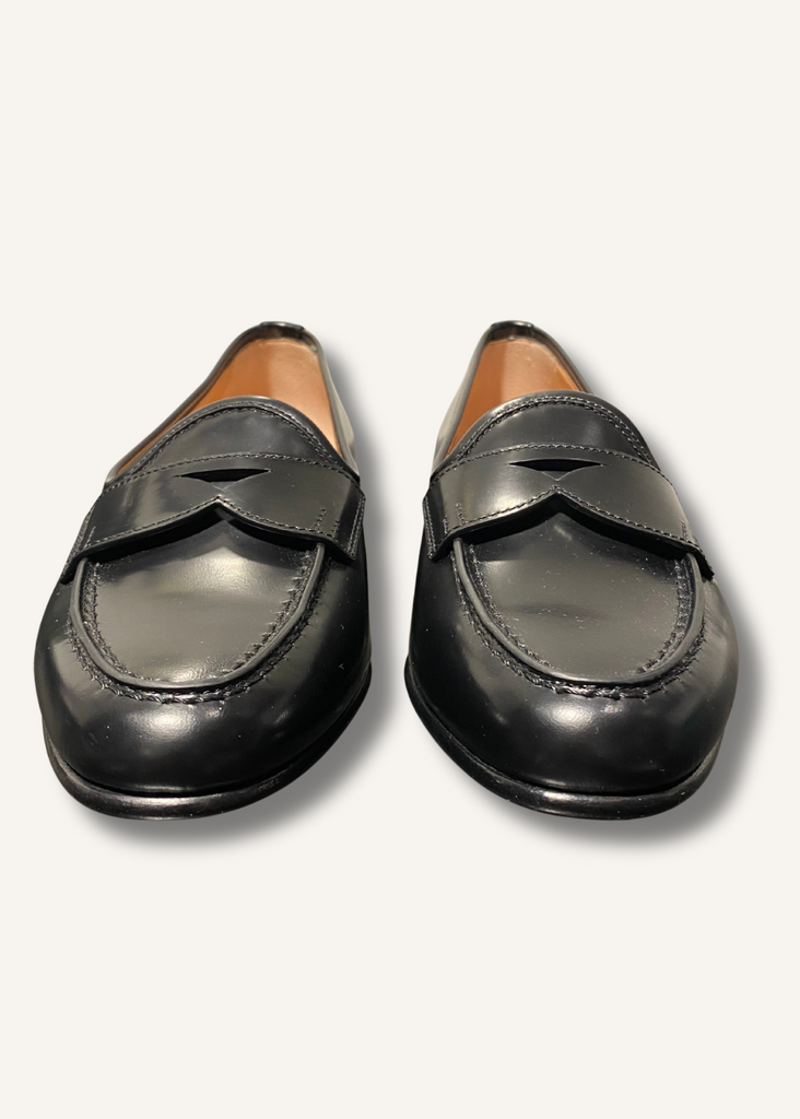 Santoni Leather Penny Loafers