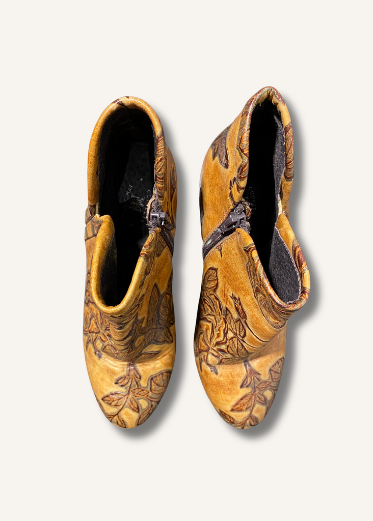 Cucieria Fiorentina Embossed Leather Boots