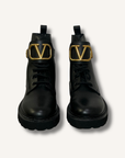 Valentino VLogo Signature Calfskin Combat Boot