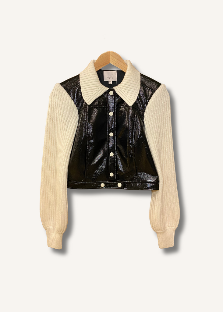 Cinq A Sept Knit Sleeve Ciara Jacket