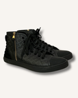 Louis Vuitton Monogram Embossed Leather Punchy High Top Sneakers