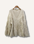 Anthropologie Fringed Sweater