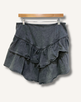 Mother Ruffle Mini Skirt
