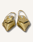 Prada Metallic-Finish Slingback Pumps