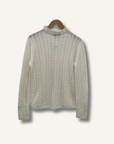 Theory Cable-Knit Mock Neck Sweater