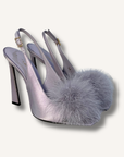 Saint Laurent Mae Feather Slingback