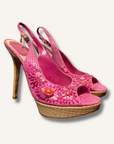 Christian Dior Python Slingbacks