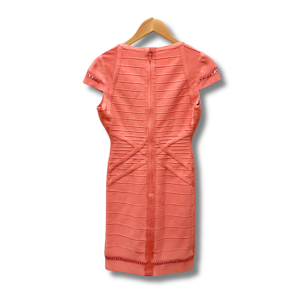herve leger orange dress Medium / Pink / New Color:Classic Black nav-432 cap sleeves Making my Dream Little