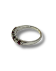 HJ Namdar 14K White Gold Ruby and Diamond Ring