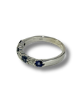 14k White Gold Sapphire and Diamond Ring