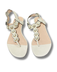 Gucci Gucci Willow Faux Pearl Flat Sandals