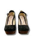 Prada Suede Mary Jane Wedge Pumps