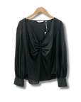 Rebecca Taylor Drawstring Long Sleeve Blouse