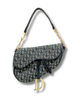 Christian Dior Vintage Oblique Jacquard Saddle Bag