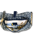 Christian Dior Vintage Oblique Jacquard Saddle Bag