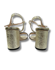 Gucci Metallic Leather Marmont Sandal Heels