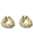 Bottega Veneta Twisted Triangle Hoop Earrings