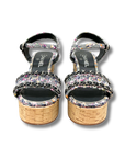 Chanel Tweed Heel Sandals