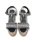 Chanel Tweed Heel Sandals