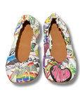 Vetements Graffiti Leather Ballet Flats