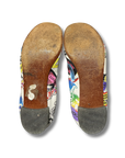 Vetements Graffiti Leather Ballet Flats