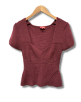 Staud Buxton Ribbed Knit Top